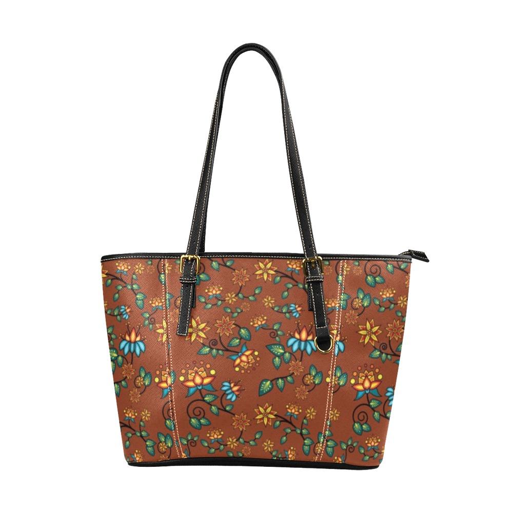 Lily Sierra Leather Tote Bag/Large (Model 1640) Leather Tote Bag (1640) e-joyer
