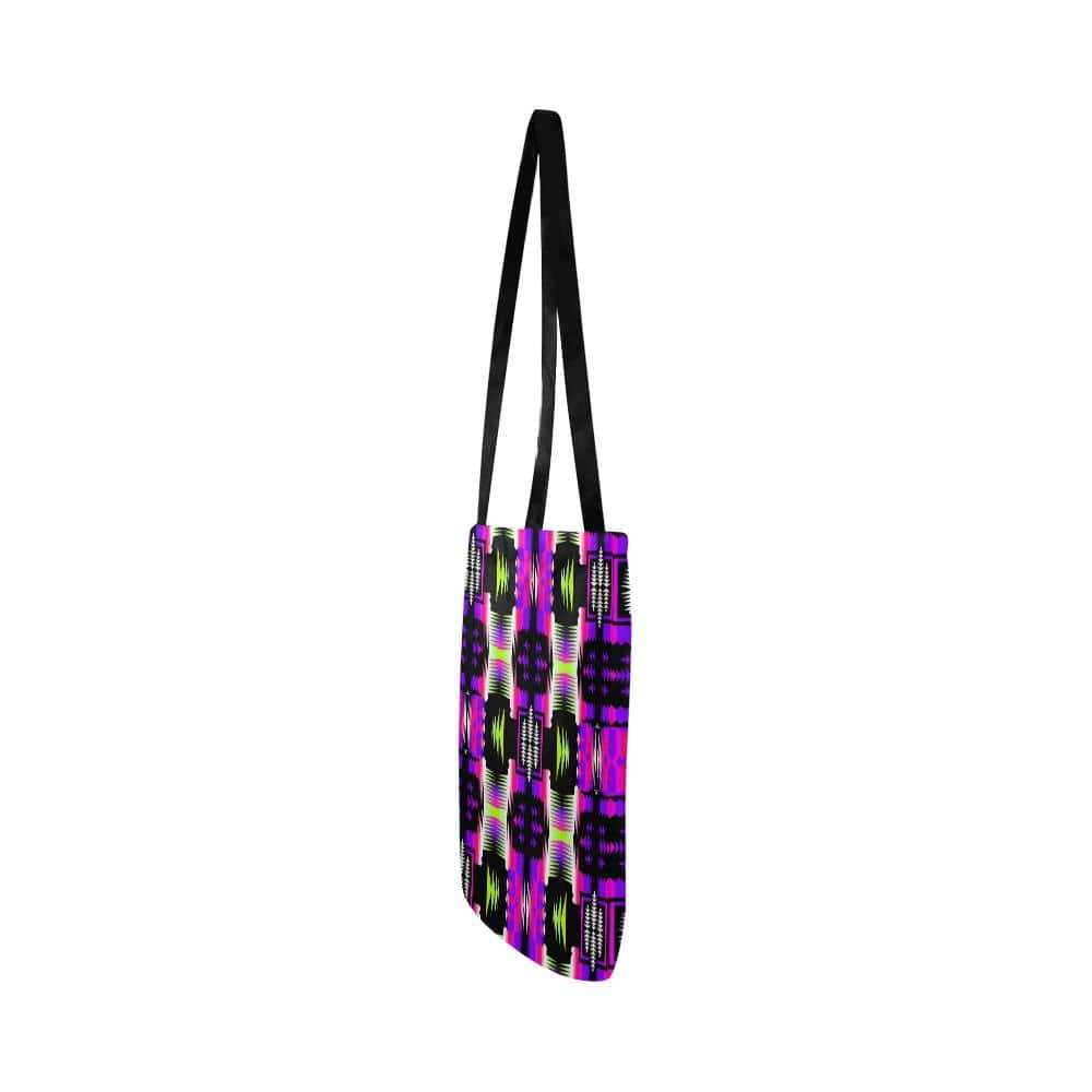 Lime Sunset Moon Shadow Sage Reusable Shopping Bag Model 1660 (Two sides) Shopping Tote Bag (1660) e-joyer