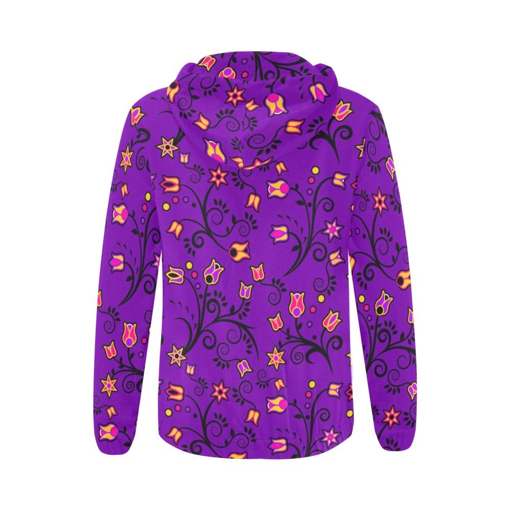 Lolipop Star All Over Print Full Zip Hoodie for Women (Model H14) hoodie e-joyer