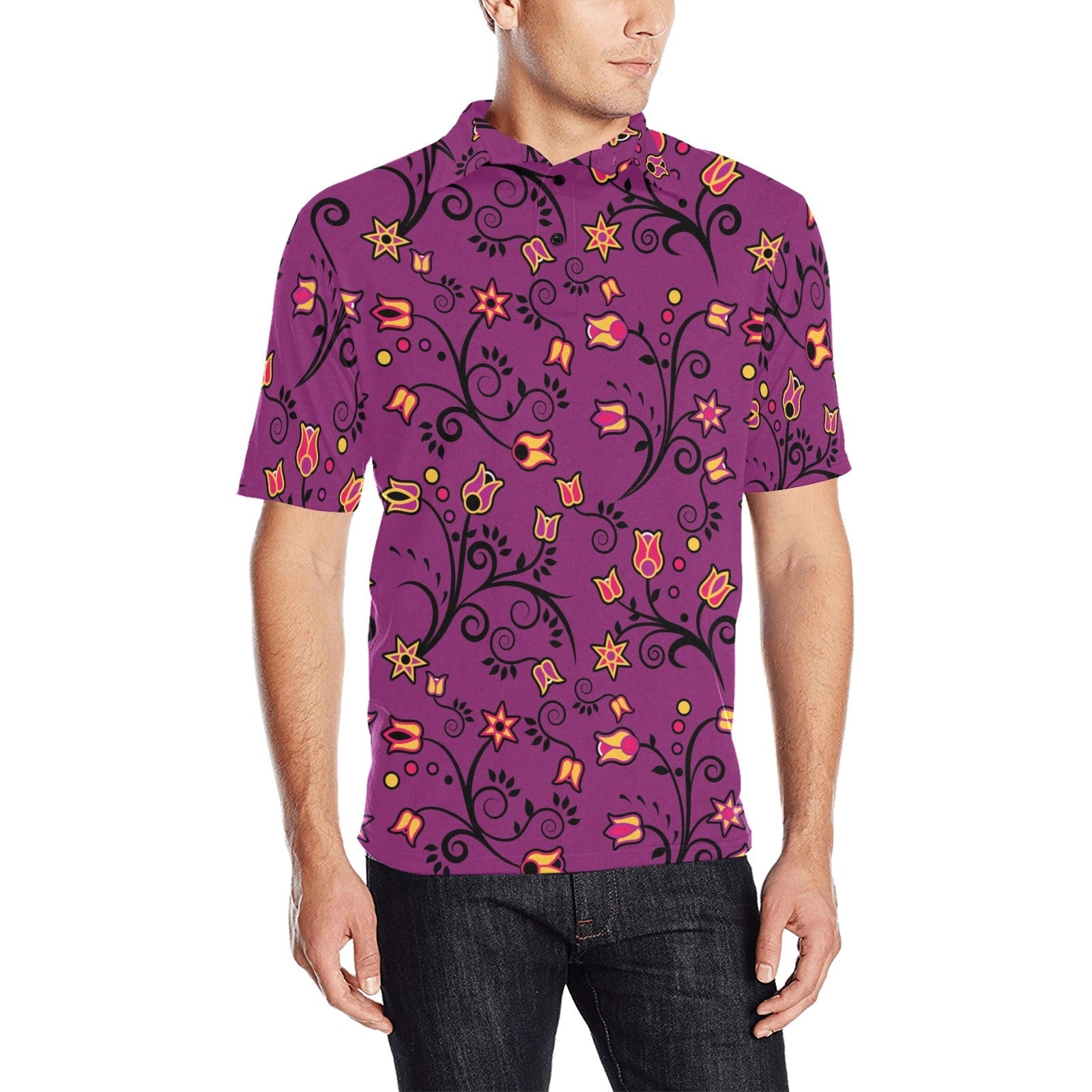 Lollipop Star Men's All Over Print Polo Shirt (Model T55) Men's Polo Shirt (Model T55) e-joyer