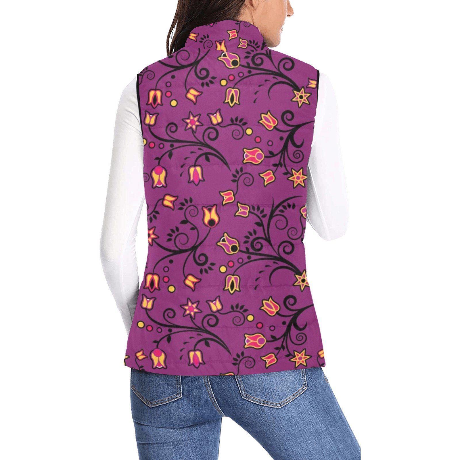 Lollipop Star Women's Padded Vest Jacket (Model H44) Women's Padded Vest Jacket (H44) e-joyer