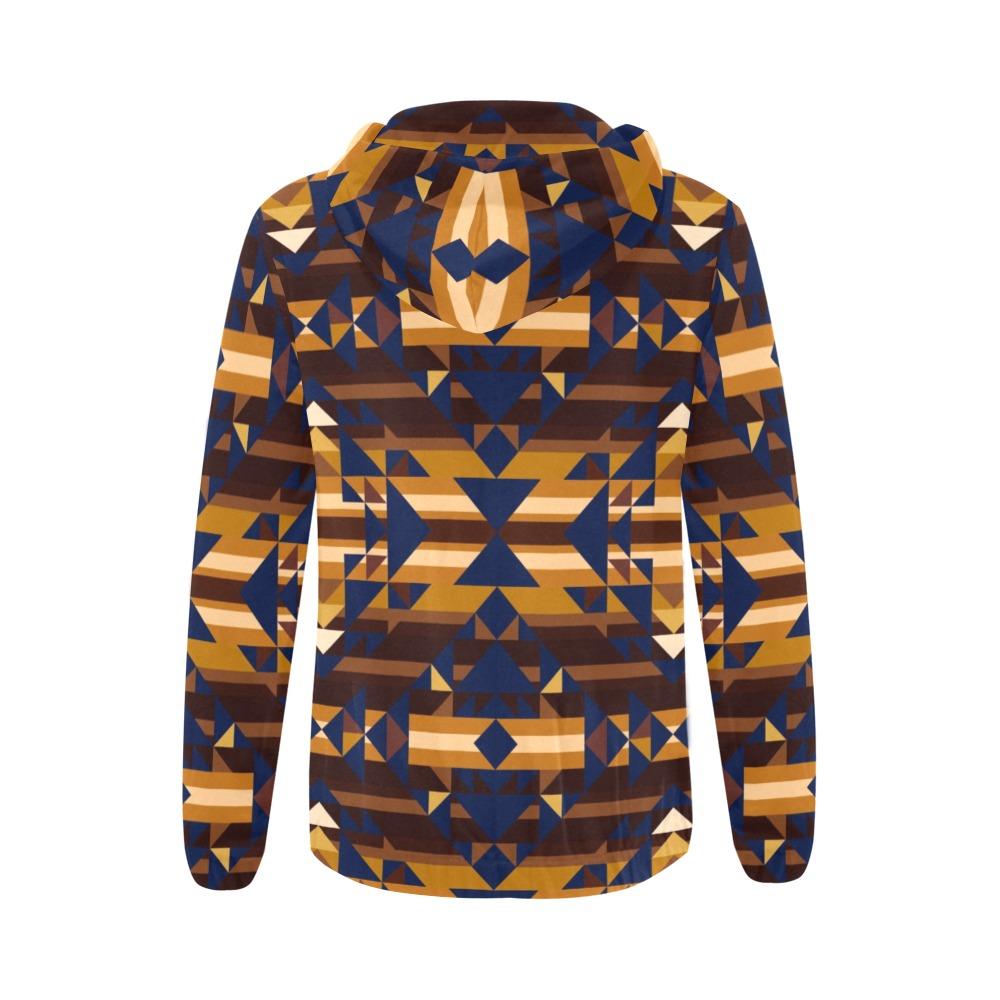 Marron Cloud All Over Print Full Zip Hoodie for Women (Model H14) hoodie e-joyer