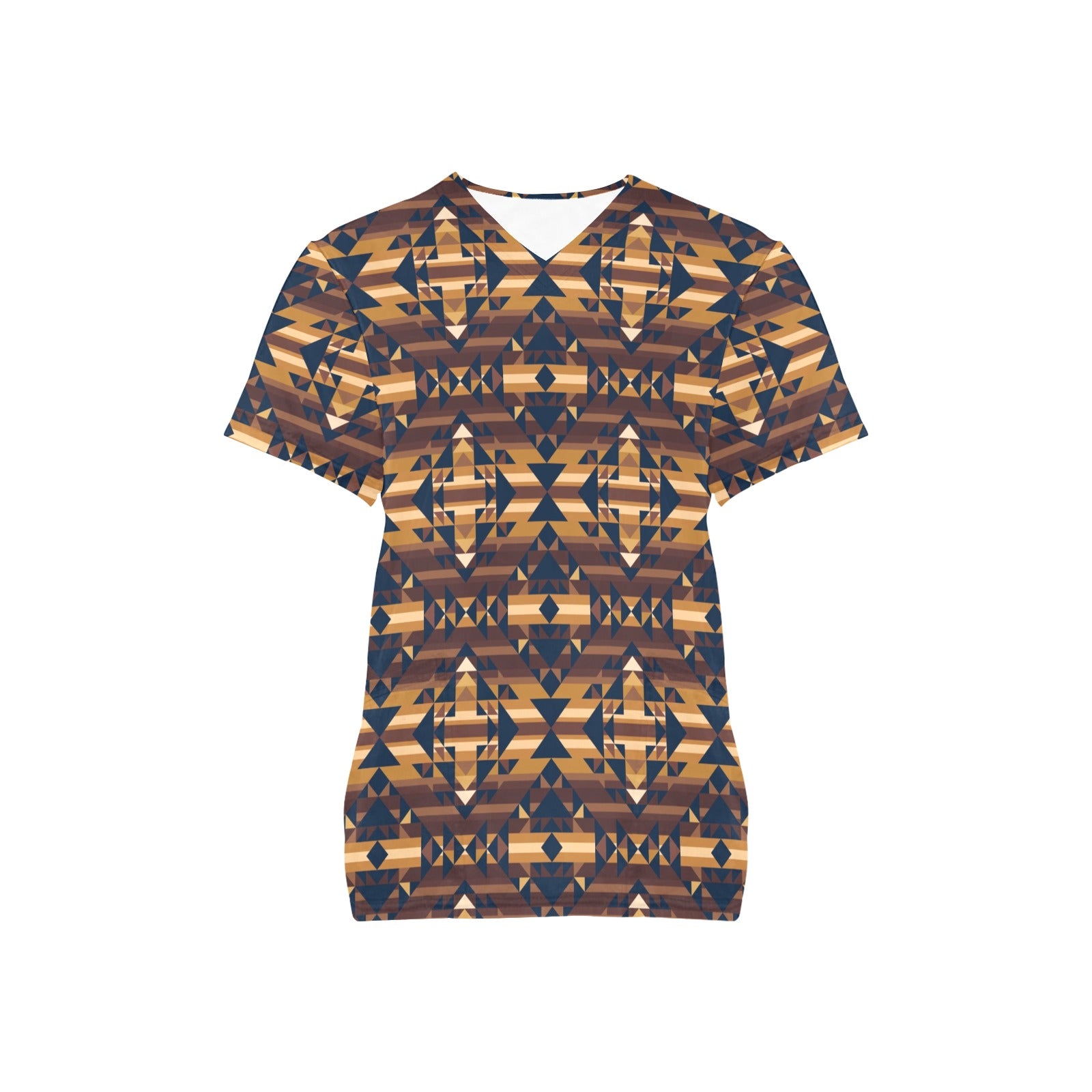 Marron Cloud All Over Print Scrub Top Scrub Top e-joyer