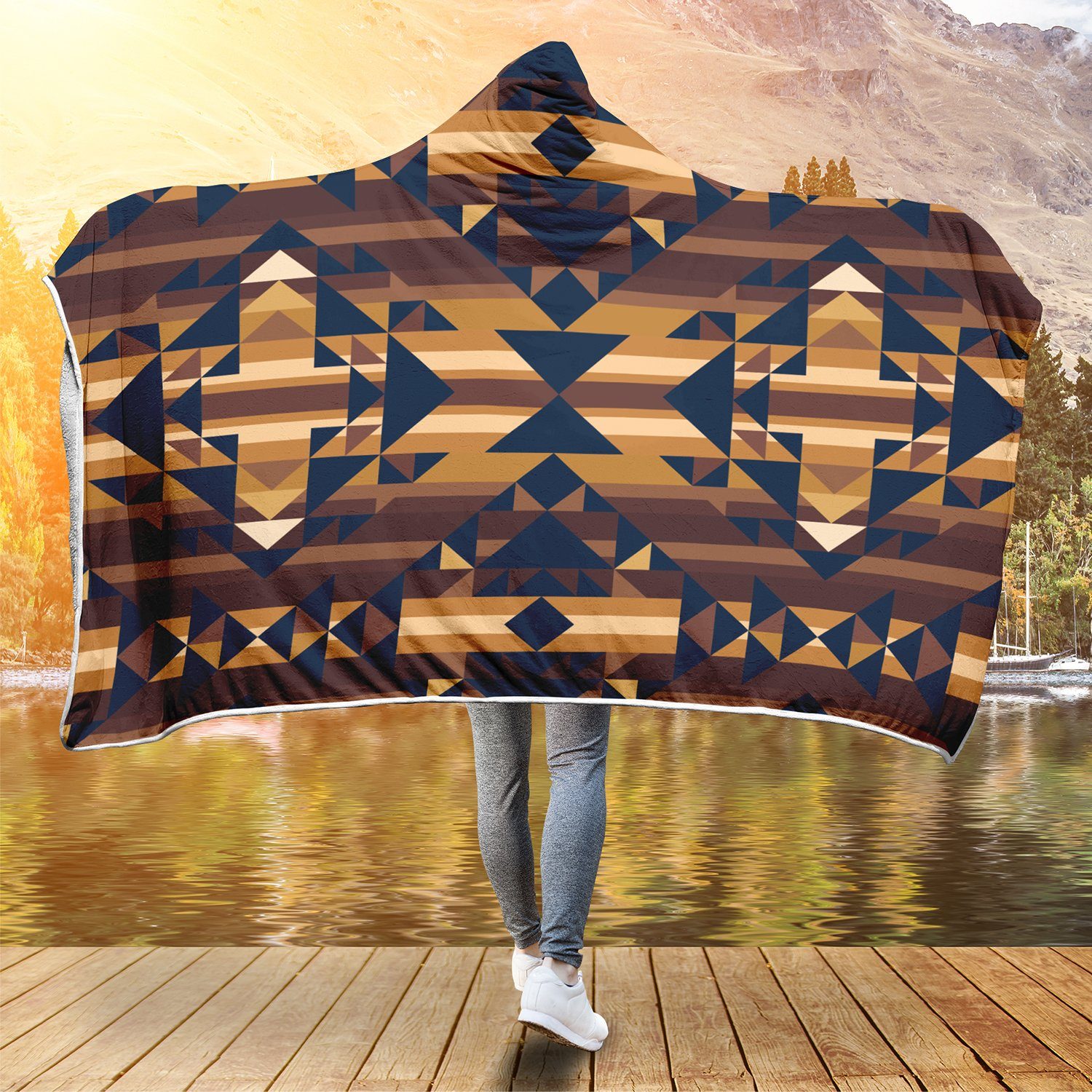 Marron Cloud Hooded Blanket blanket 49 Dzine