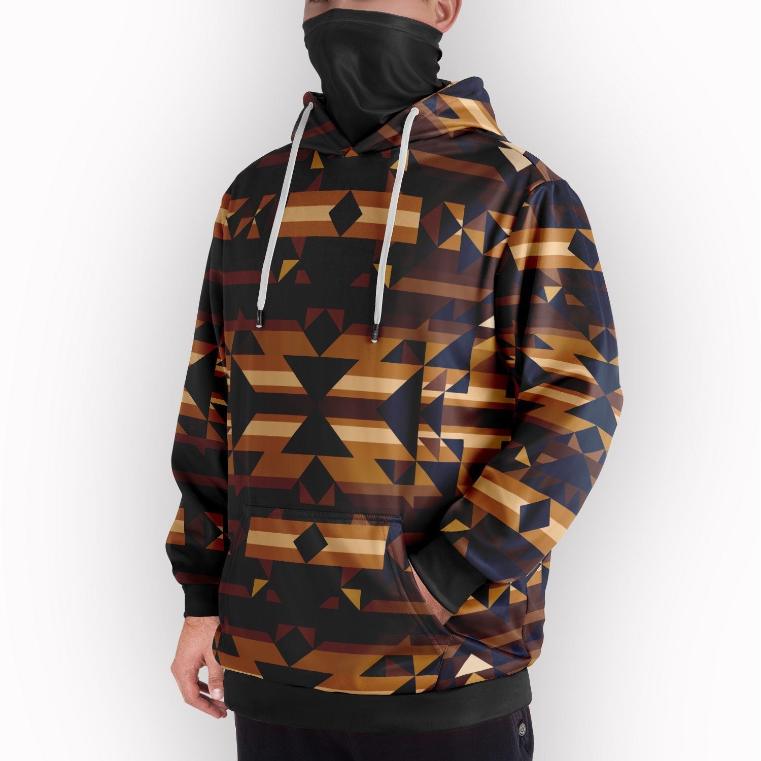 Marron Cloud Hoodie with Face Cover 49 Dzine 