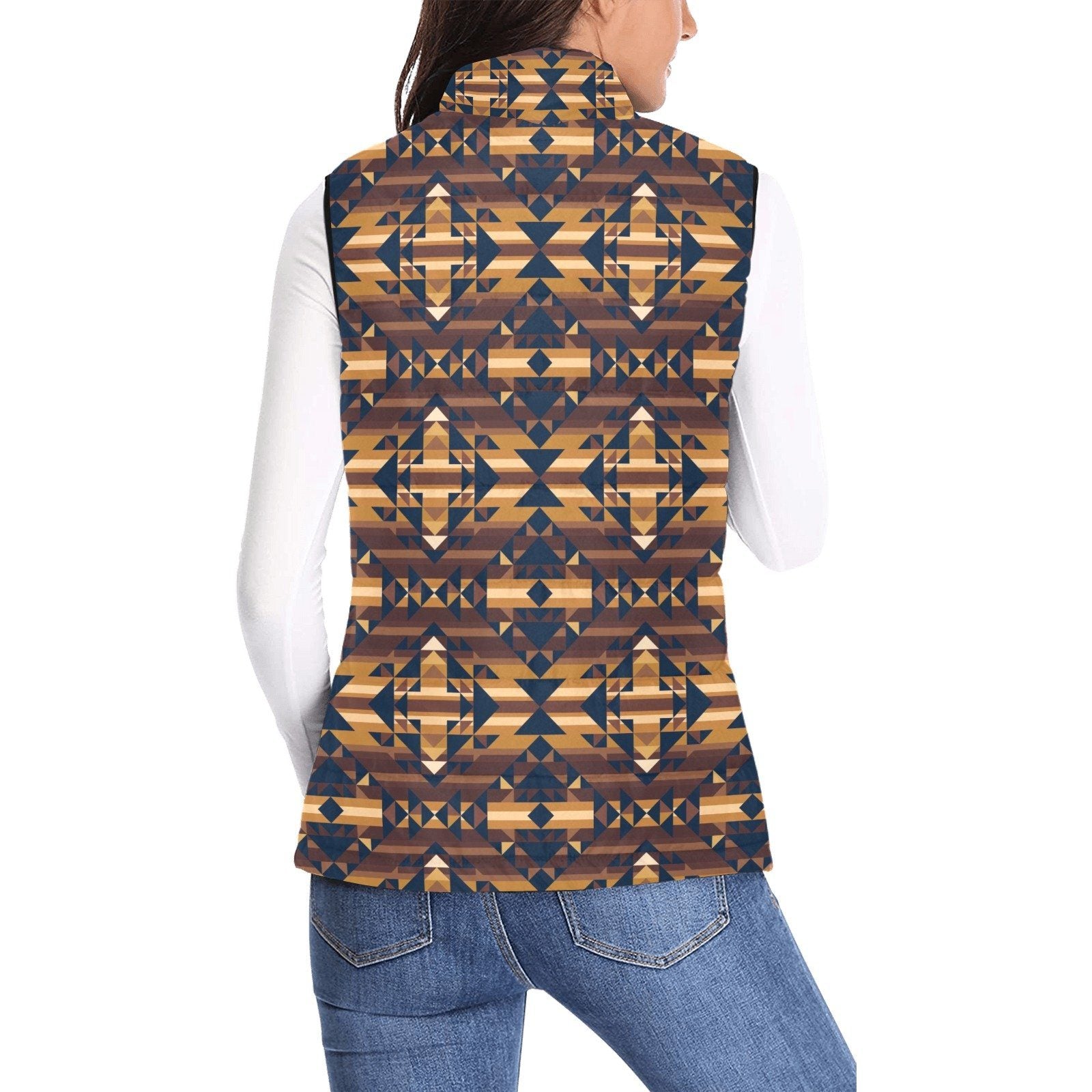 Marron Cloud Women's Padded Vest Jacket (Model H44) Women's Padded Vest Jacket (H44) e-joyer 