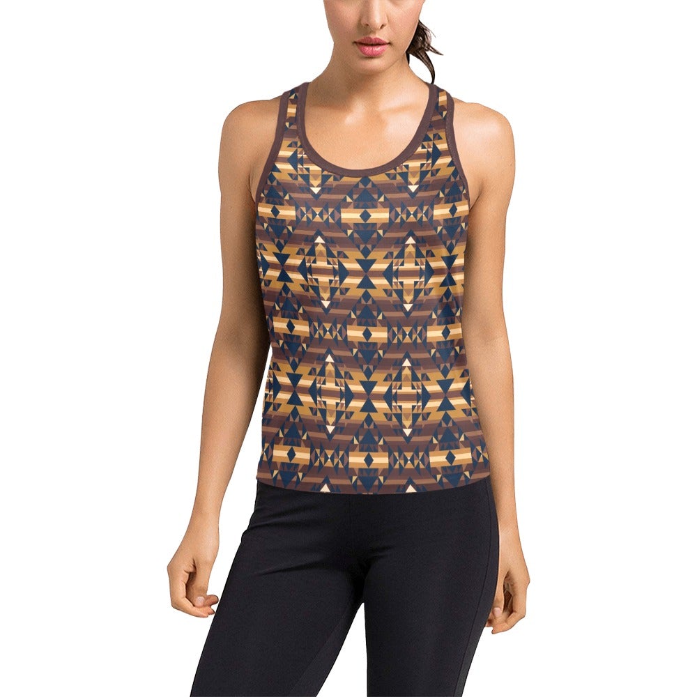 Marron Cloud Women's Racerback Tank Top (Model T60) Racerback Tank Top (T60) e-joyer