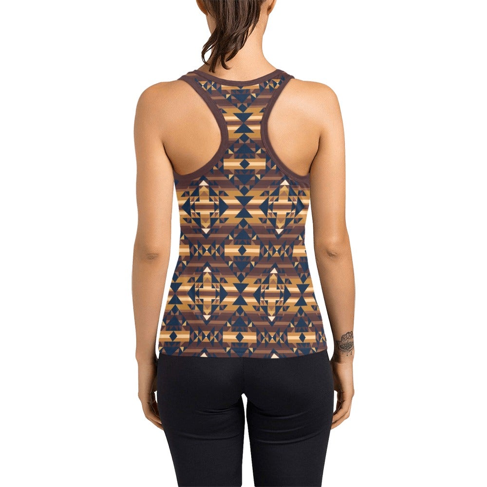 Marron Cloud Women's Racerback Tank Top (Model T60) Racerback Tank Top (T60) e-joyer