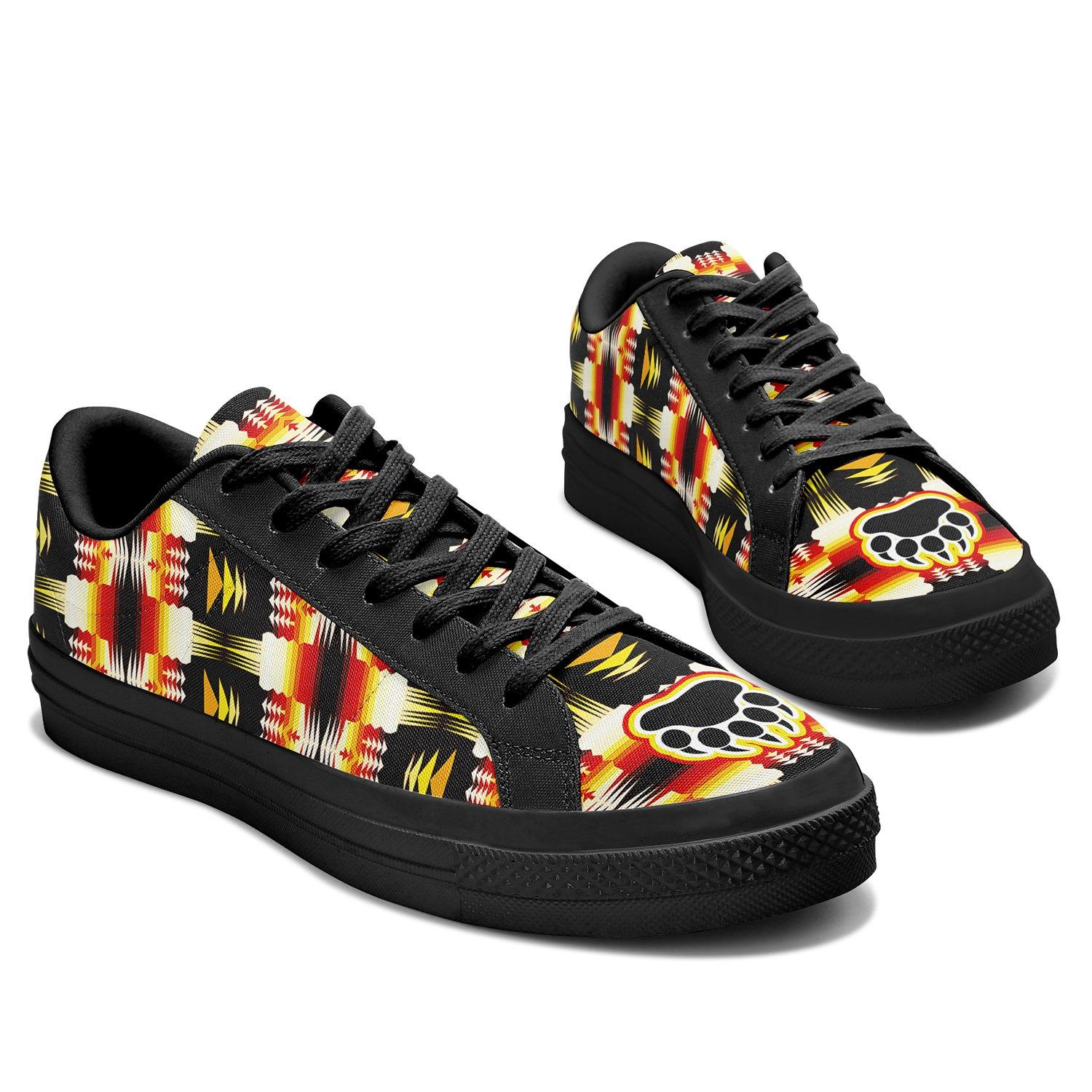 Medicine Wheel Sage Bearpaw Aapisi Low Top Canvas Shoes Black Sole 49 Dzine
