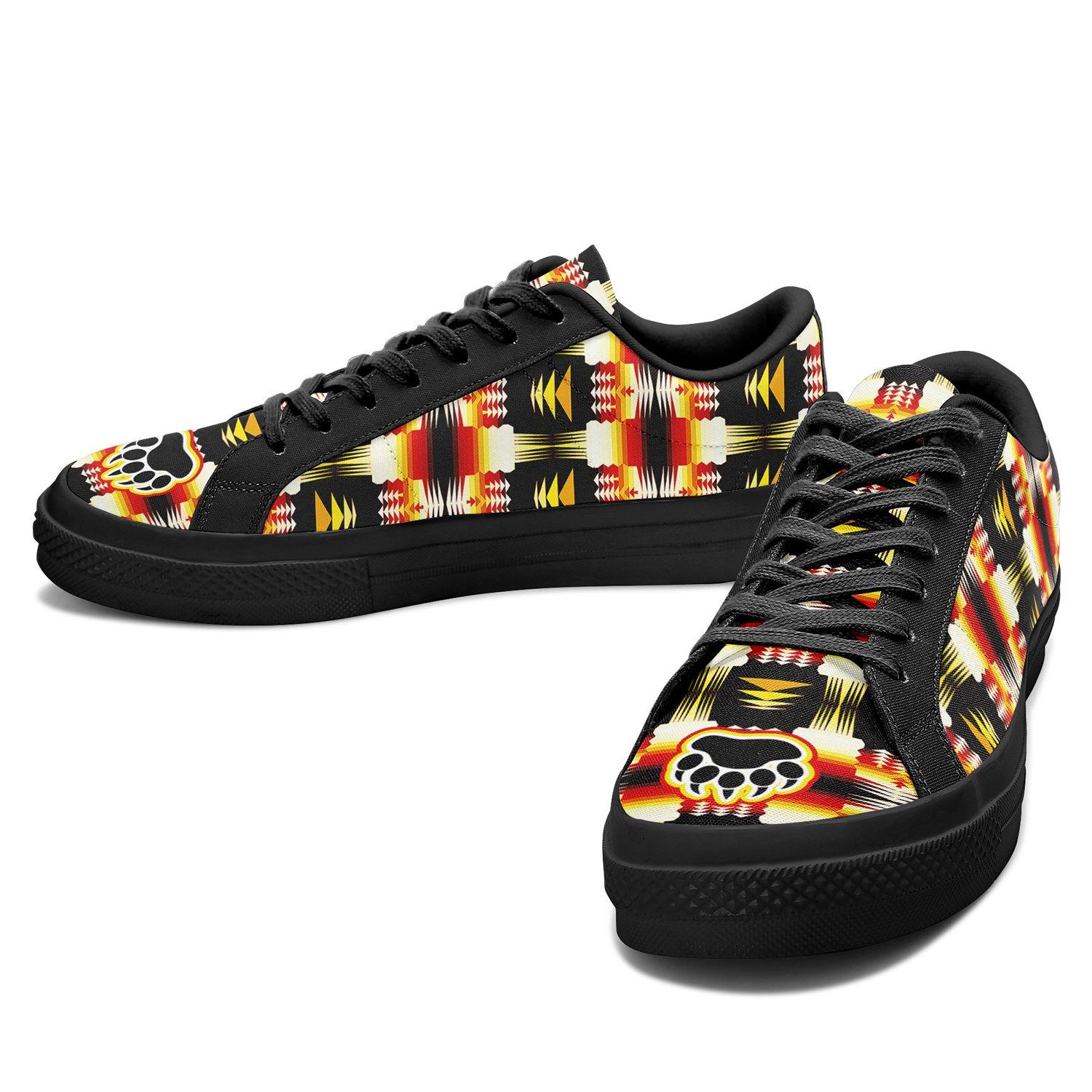 Medicine Wheel Sage Bearpaw Aapisi Low Top Canvas Shoes Black Sole 49 Dzine