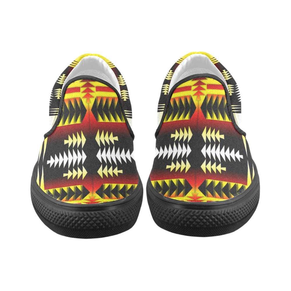 Medicine Wheel Strips Basketball Men's Unusual Slip-on Canvas Shoes (Model 019) Men's Unusual Slip-on Canvas Shoes (019) e-joyer
