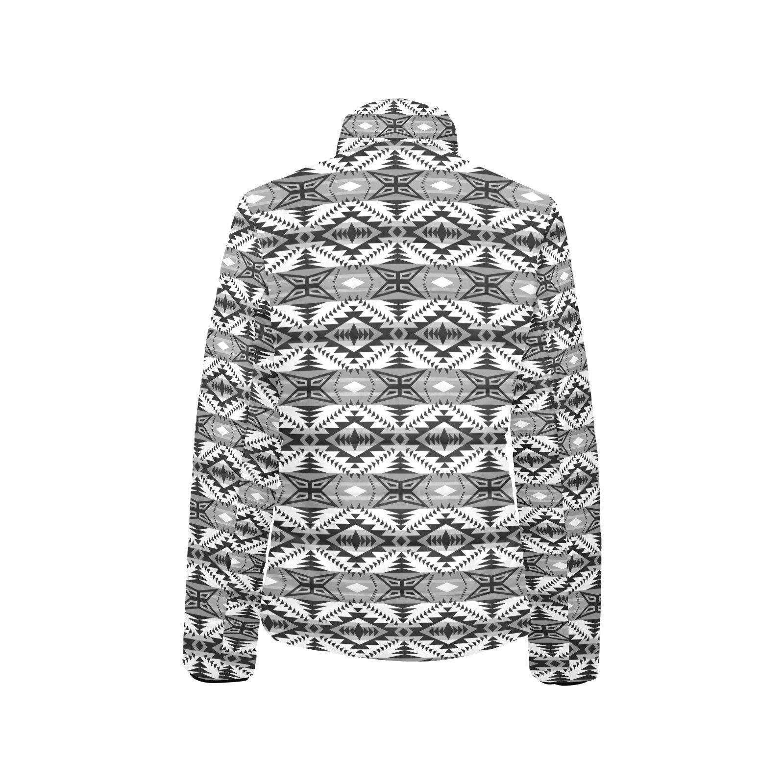 Mesa War Party Women's Stand Collar Padded Jacket (Model H41) jacket e-joyer