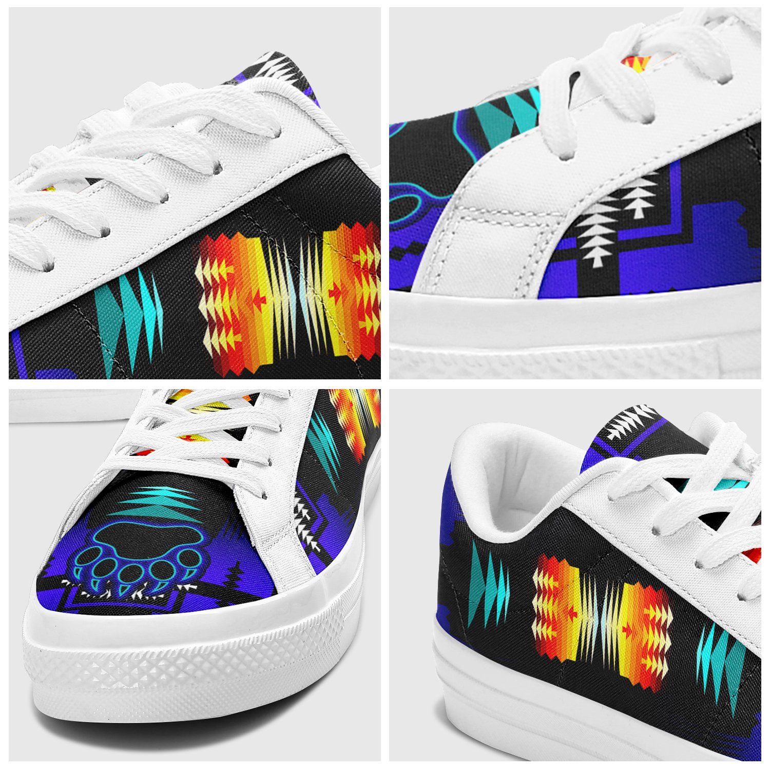 Midnight Sage Fire with Bearpaw Aapisi Low Top Canvas Shoes White Sole 49 Dzine