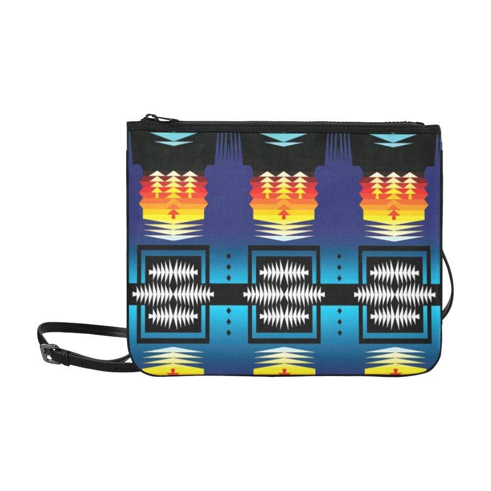 Midnight Sage Revamp II Slim Clutch Bag (Model 1668) Slim Clutch Bags (1668) e-joyer
