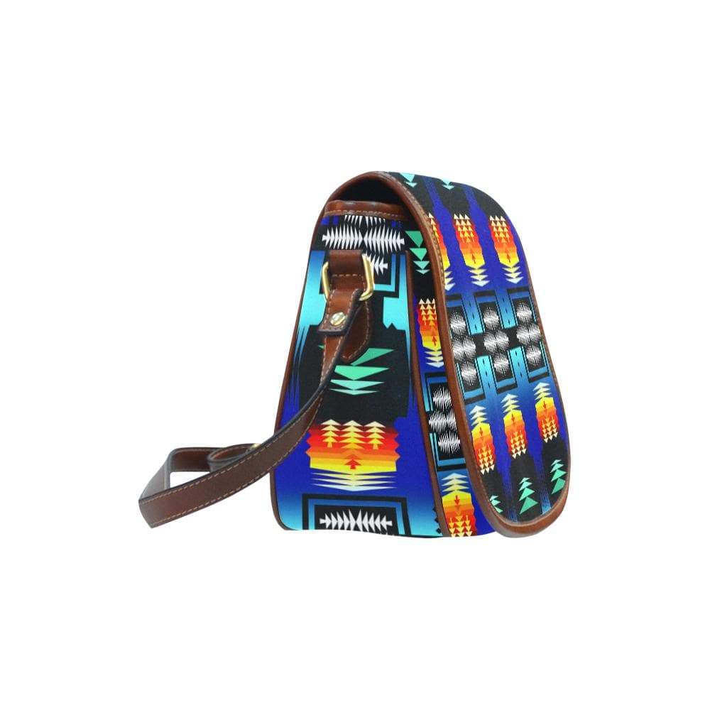 Midnight Sage Revamp Saddle Bag/Small (Model 1649) Full Customization Saddle Bag/Small (Full Customization) e-joyer