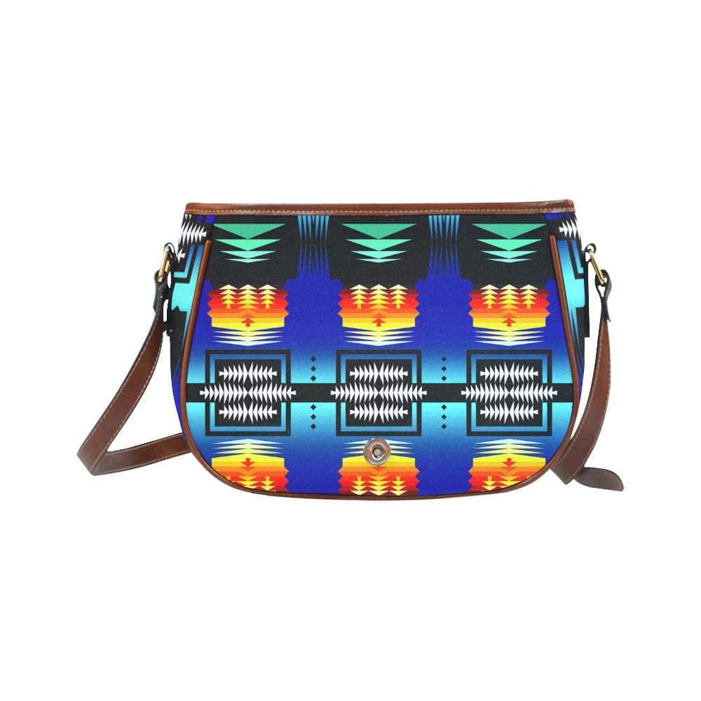 Midnight Sage Revamp Saddle Bag/Small (Model 1649) Full Customization Saddle Bag/Small (Full Customization) e-joyer