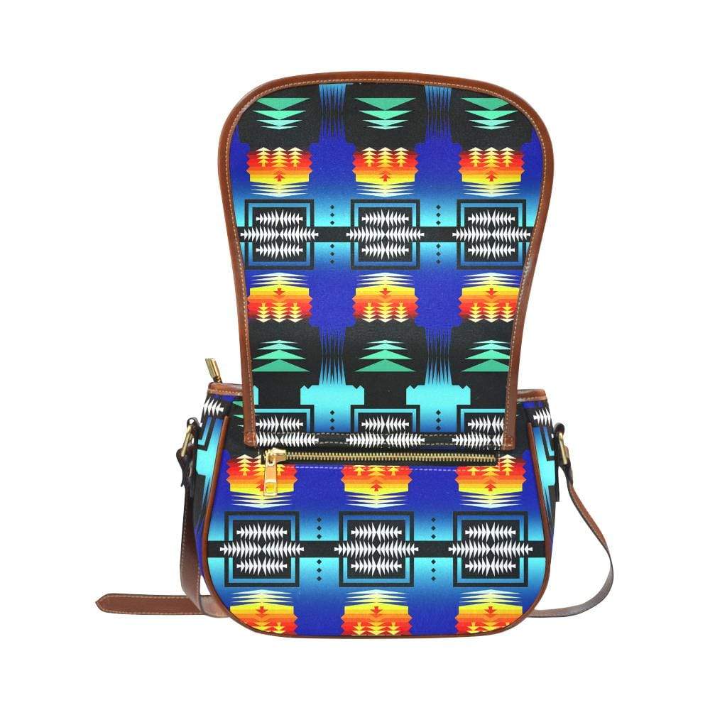 Midnight Sage Revamp Saddle Bag/Small (Model 1649) Full Customization Saddle Bag/Small (Full Customization) e-joyer