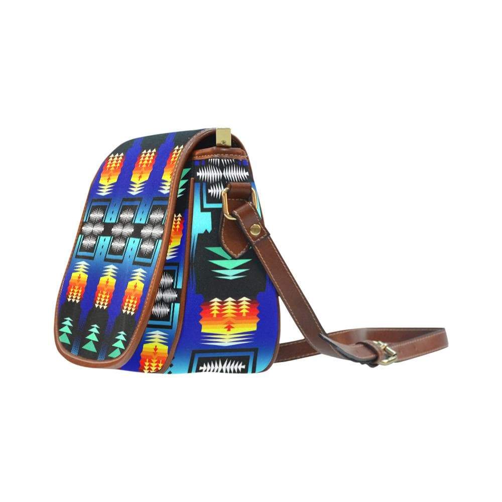 Midnight Sage Revamp Saddle Bag/Small (Model 1649) Full Customization Saddle Bag/Small (Full Customization) e-joyer