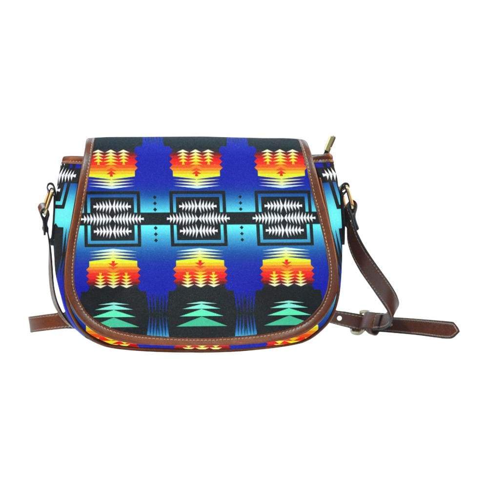 Midnight Sage Revamp Saddle Bag/Small (Model 1649) Full Customization Saddle Bag/Small (Full Customization) e-joyer