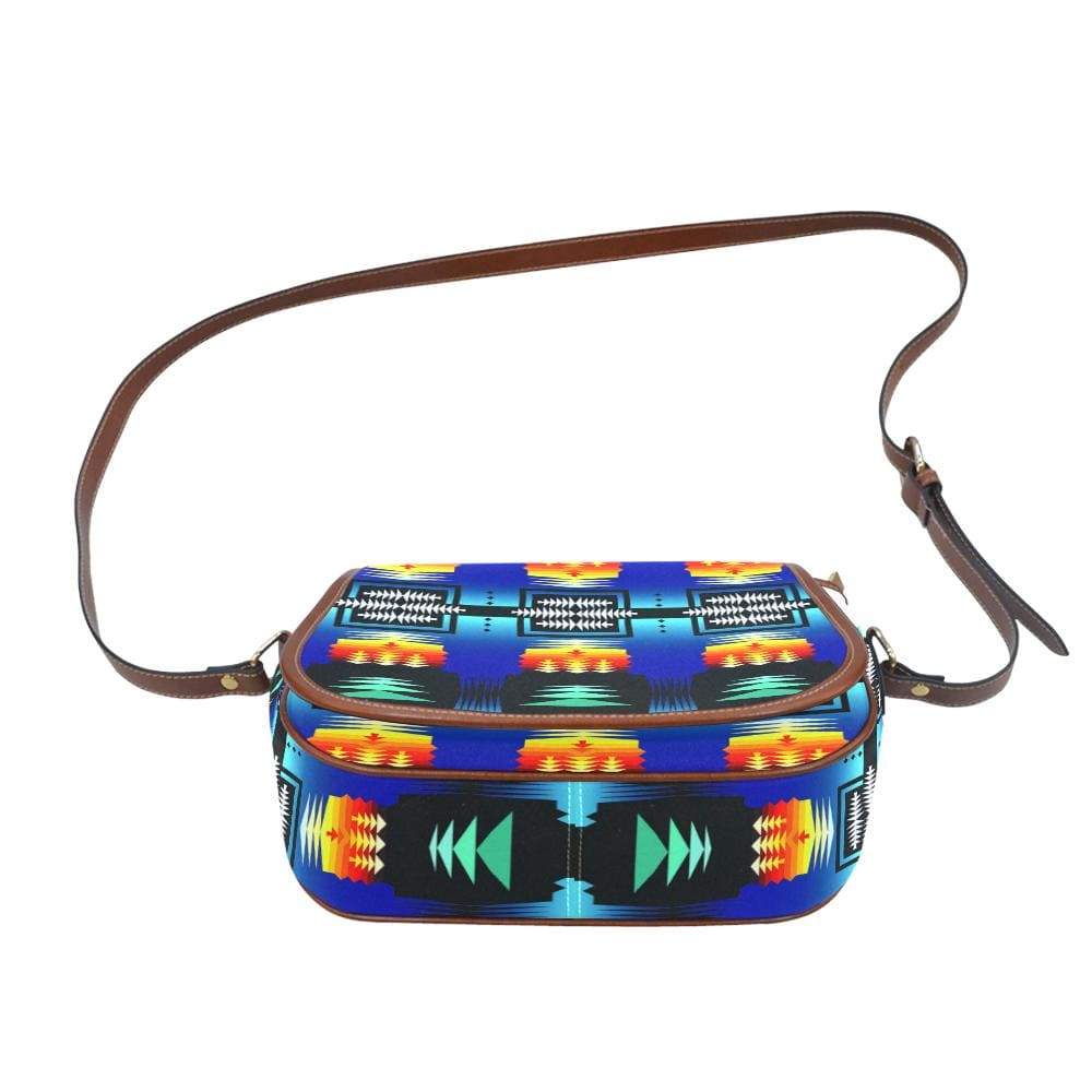 Midnight Sage Revamp Saddle Bag/Small (Model 1649) Full Customization Saddle Bag/Small (Full Customization) e-joyer
