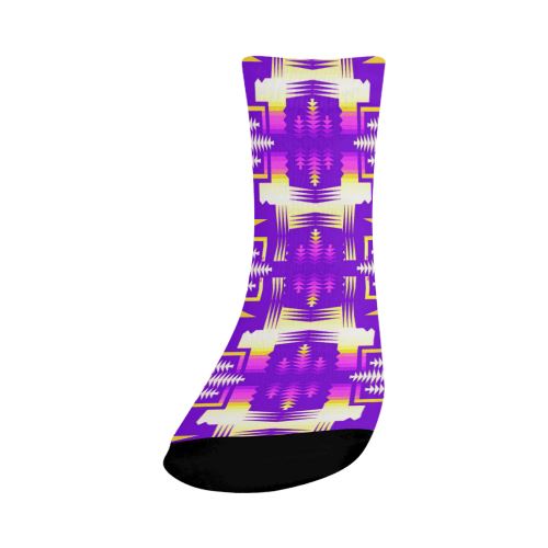 Moon Shadow Sunset Sage Crew Socks Crew Socks e-joyer