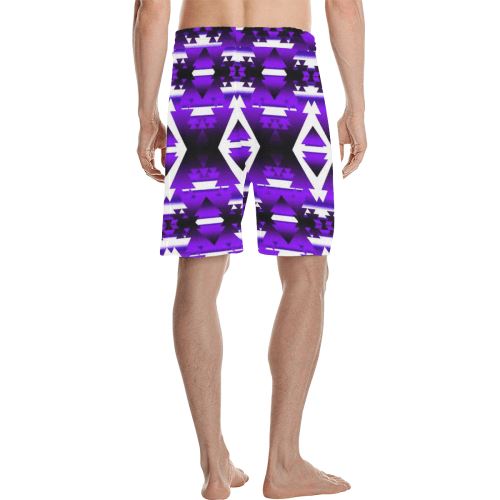 Moon Shadow Winter Camp Men's All Over Print Casual Shorts (Model L23) Men's Casual Shorts (L23) e-joyer