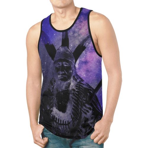 Native Man Blue New All Over Print Tank Top for Men (Model T46) New All Over Print Tank Top for Men (T46) e-joyer
