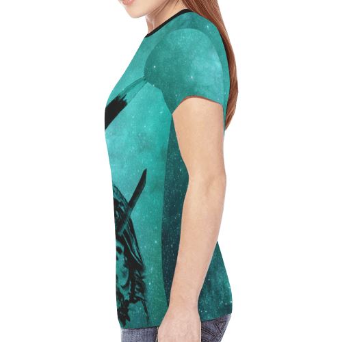 Native Man Sky New All Over Print T-shirt for Women (Model T45) New All Over Print T-shirt for Women (T45) e-joyer