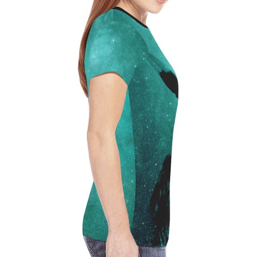 Native Man Sky New All Over Print T-shirt for Women (Model T45) New All Over Print T-shirt for Women (T45) e-joyer