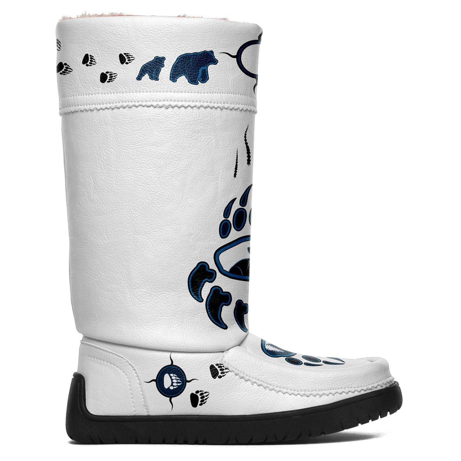 Navy Bearpaw Real Leather MoccaLux 49 Dzine