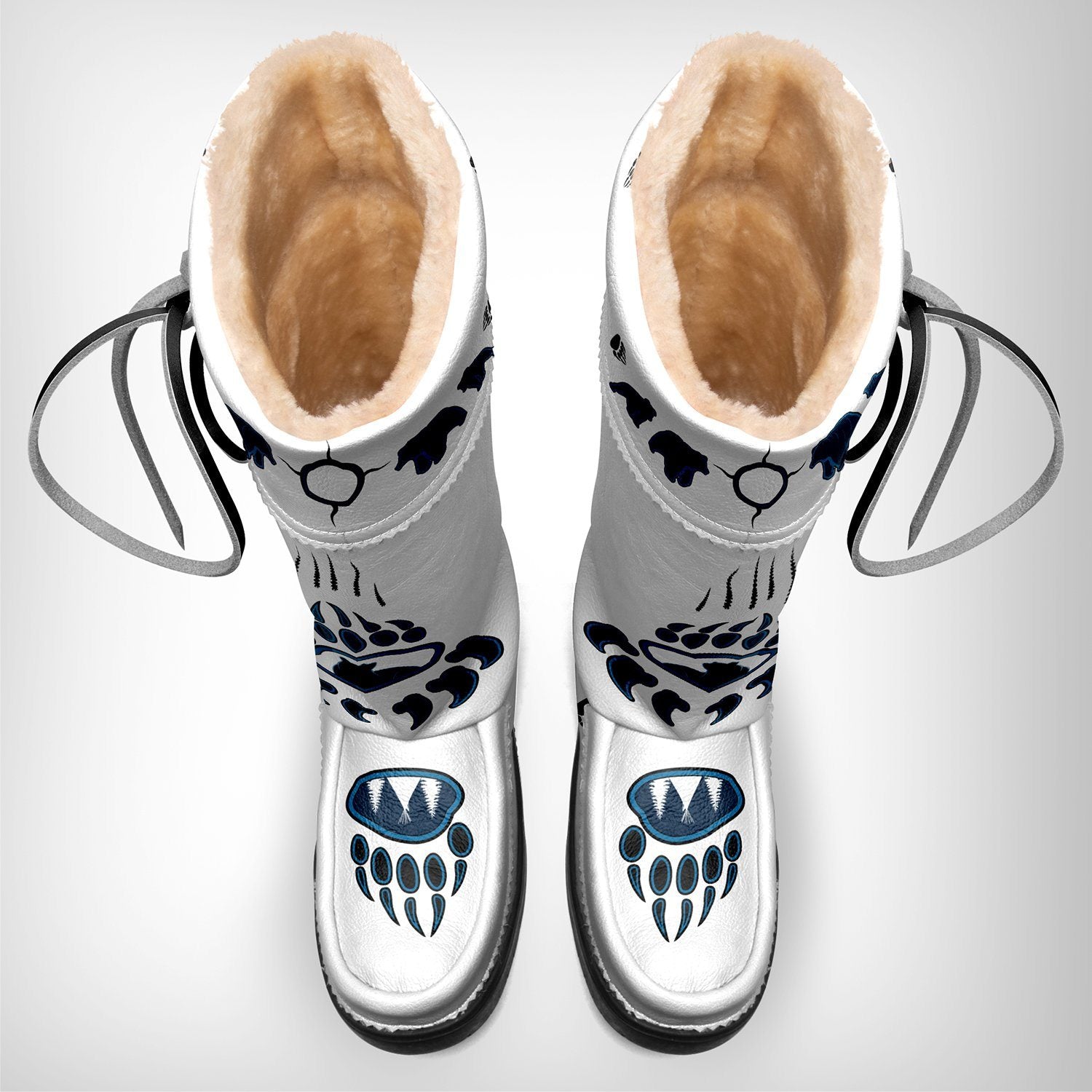 Navy Bearpaw Real Leather MoccaLux 49 Dzine