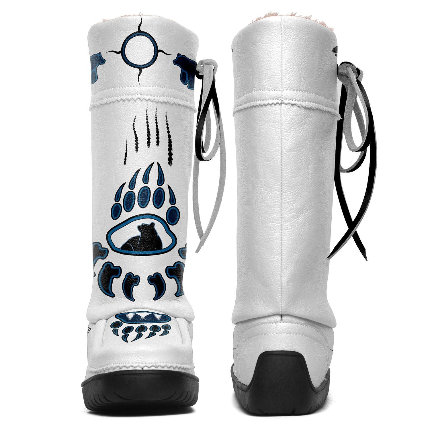 Navy Bearpaw Real Leather MoccaLux 49 Dzine