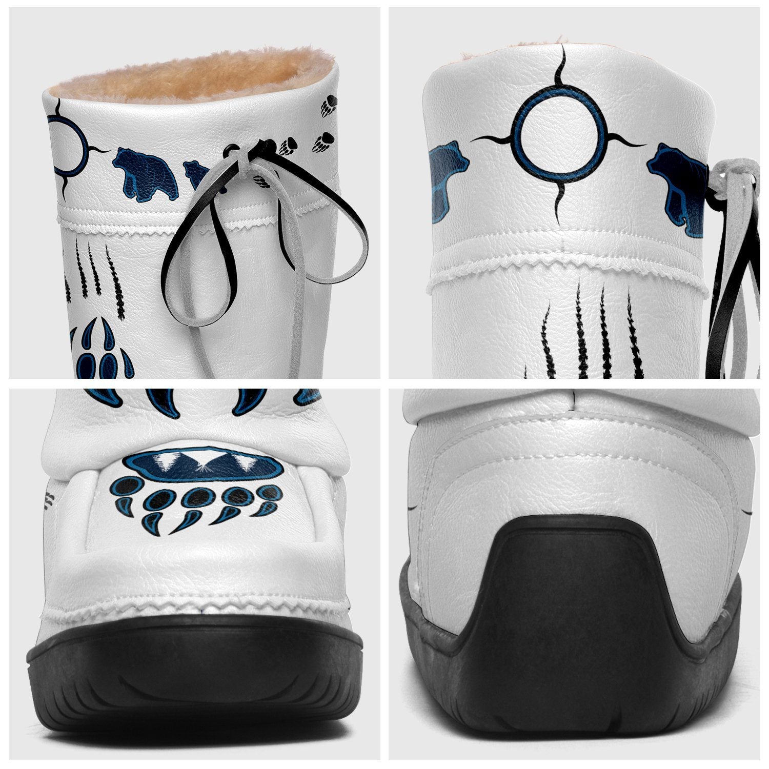 Navy Bearpaw Real Leather MoccaLux 49 Dzine