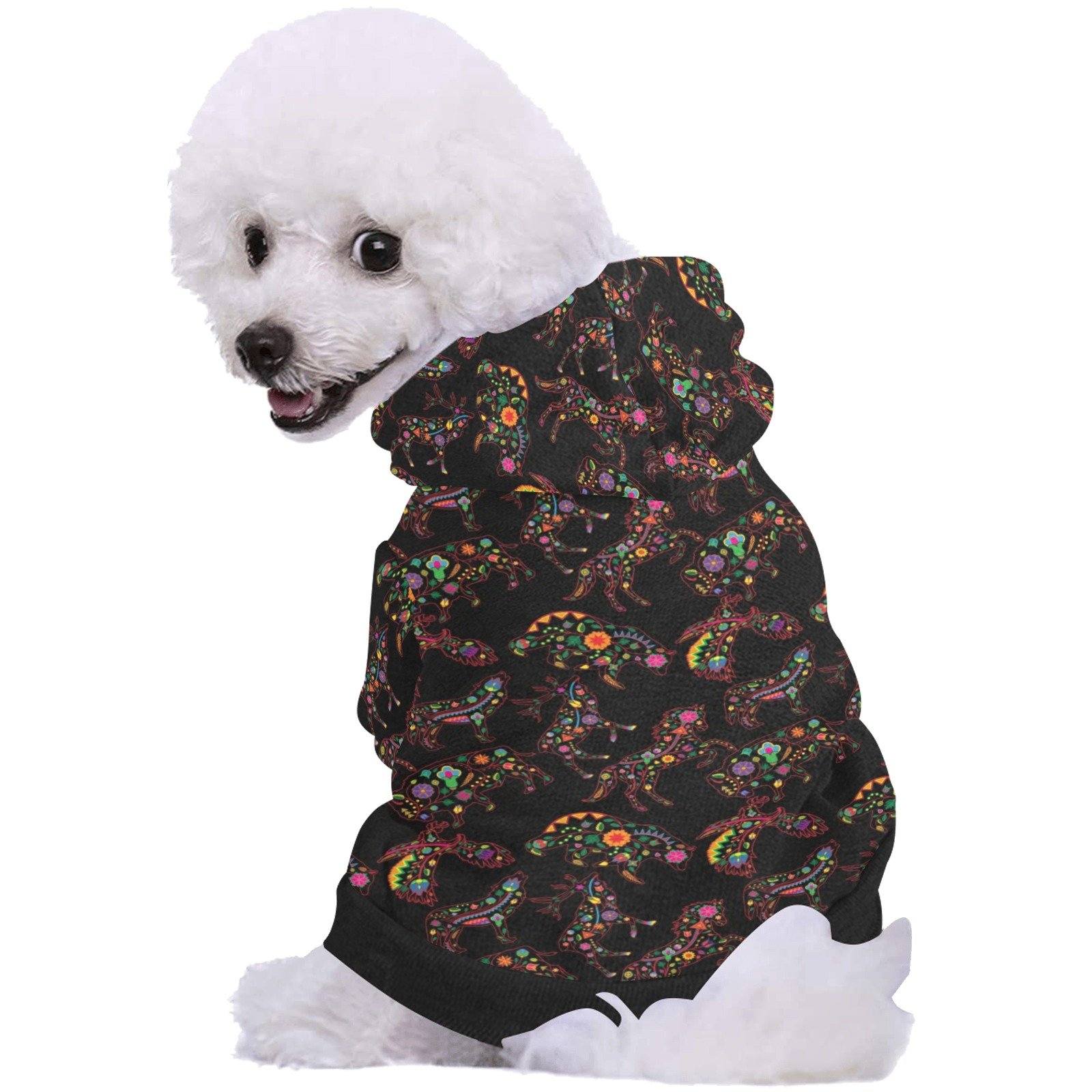 Neon Floral Animals Pet Dog Hoodie Pet Dog Hoodie e-joyer 