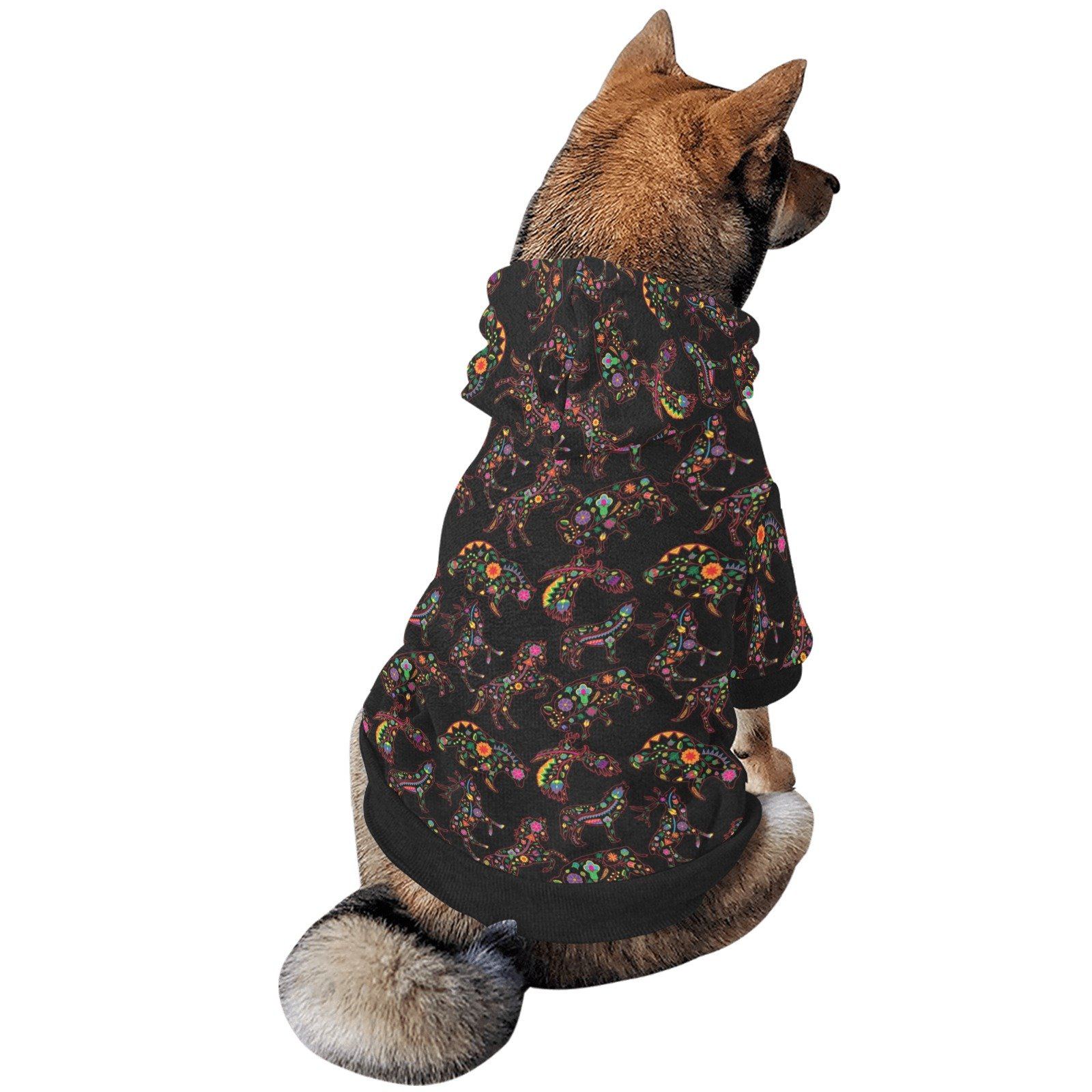 Neon Floral Animals Pet Dog Hoodie Pet Dog Hoodie e-joyer