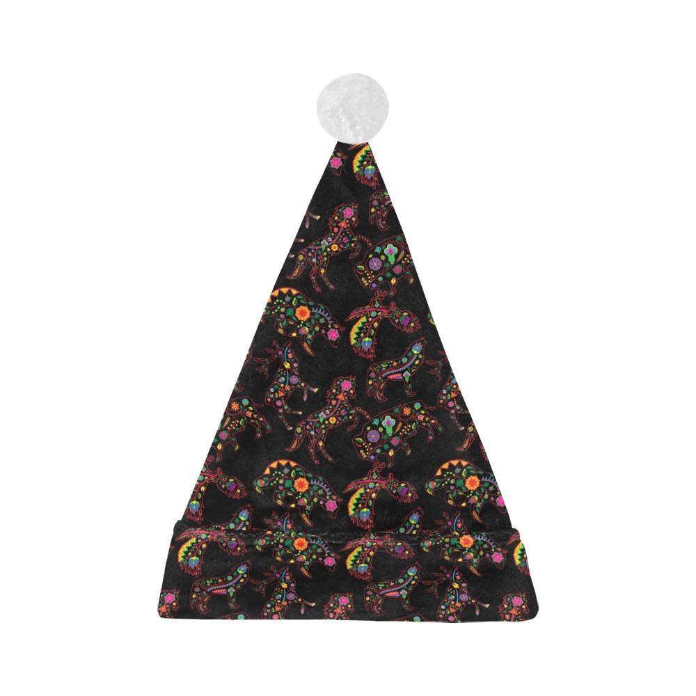 Neon Floral Animals Santa Hat Santa Hat e-joyer