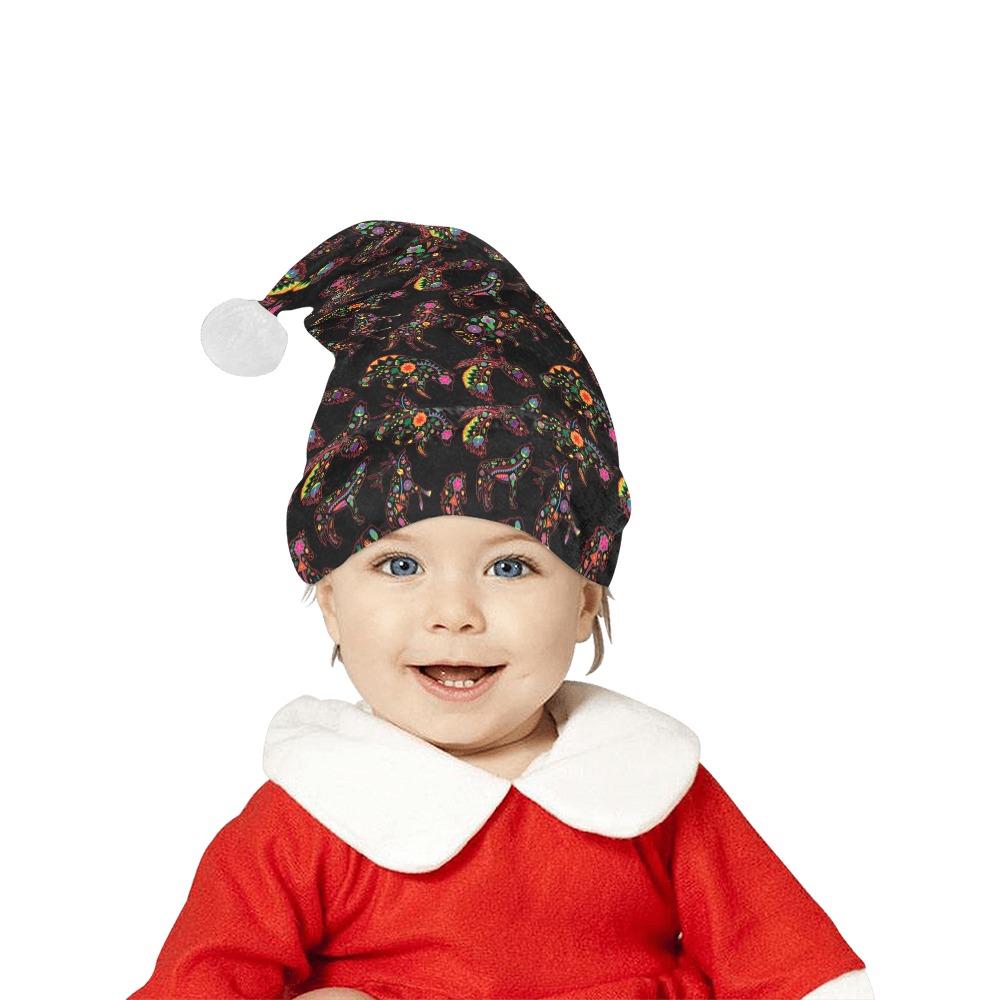 Neon Floral Animals Santa Hat Santa Hat e-joyer