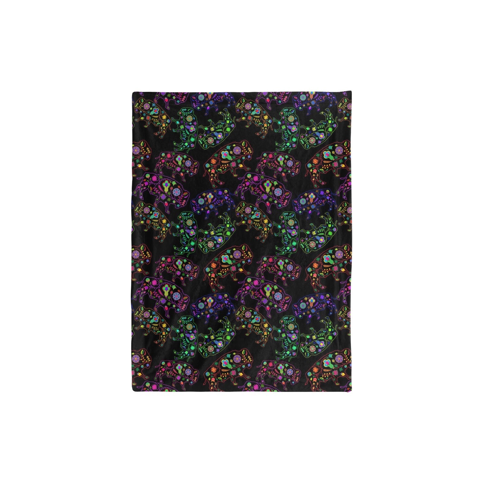 Neon Floral Buffalos Baby Blanket 30"x40" Baby Blanket 30"x40" e-joyer