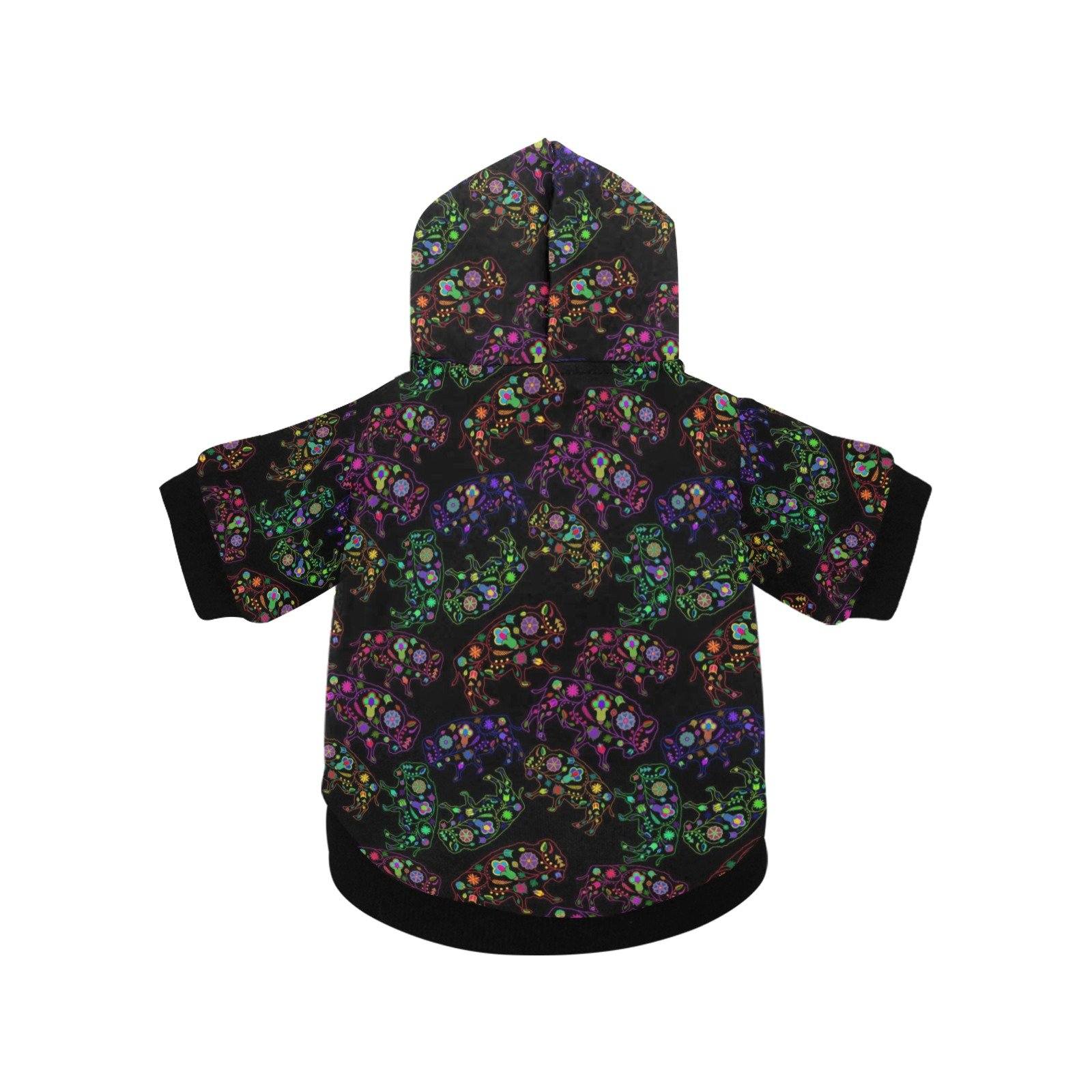 Neon Floral Buffalos Pet Dog Hoodie Pet Dog Hoodie e-joyer
