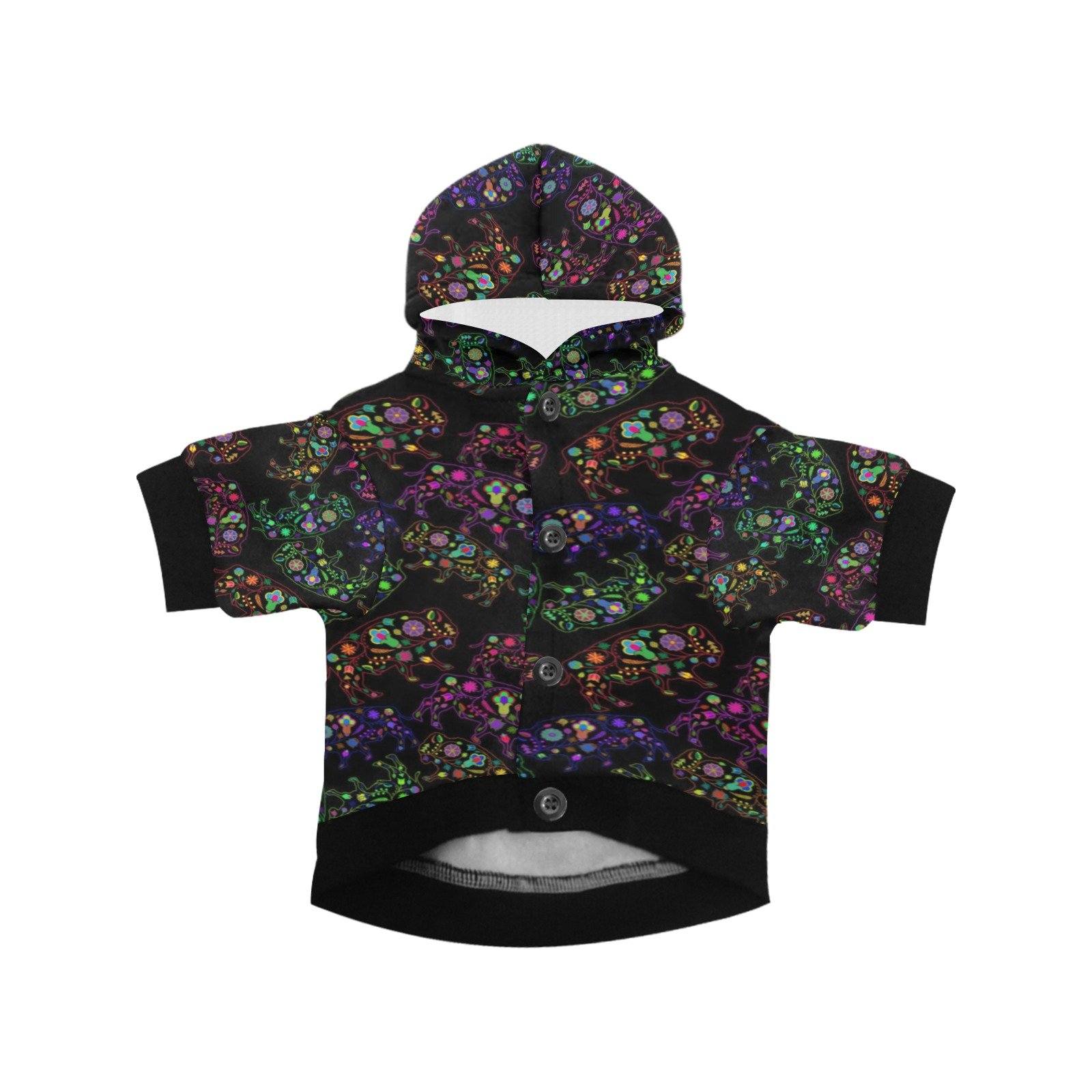 Neon Floral Buffalos Pet Dog Hoodie Pet Dog Hoodie e-joyer