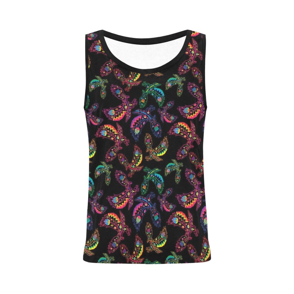 Neon Floral Eagles All Over Print Tank Top for Women (Model T43) All Over Print Tank Top for Women (T43) e-joyer