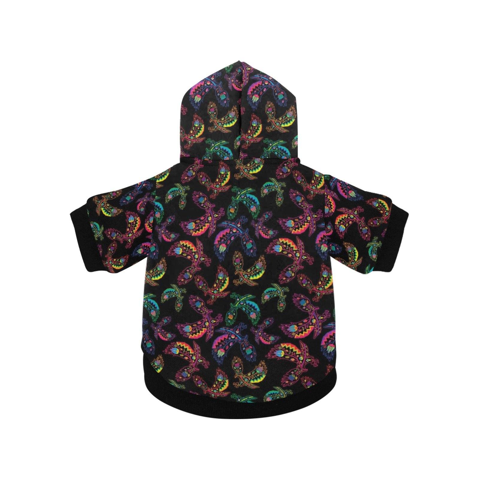 Neon Floral Eagles Pet Dog Hoodie Pet Dog Hoodie e-joyer