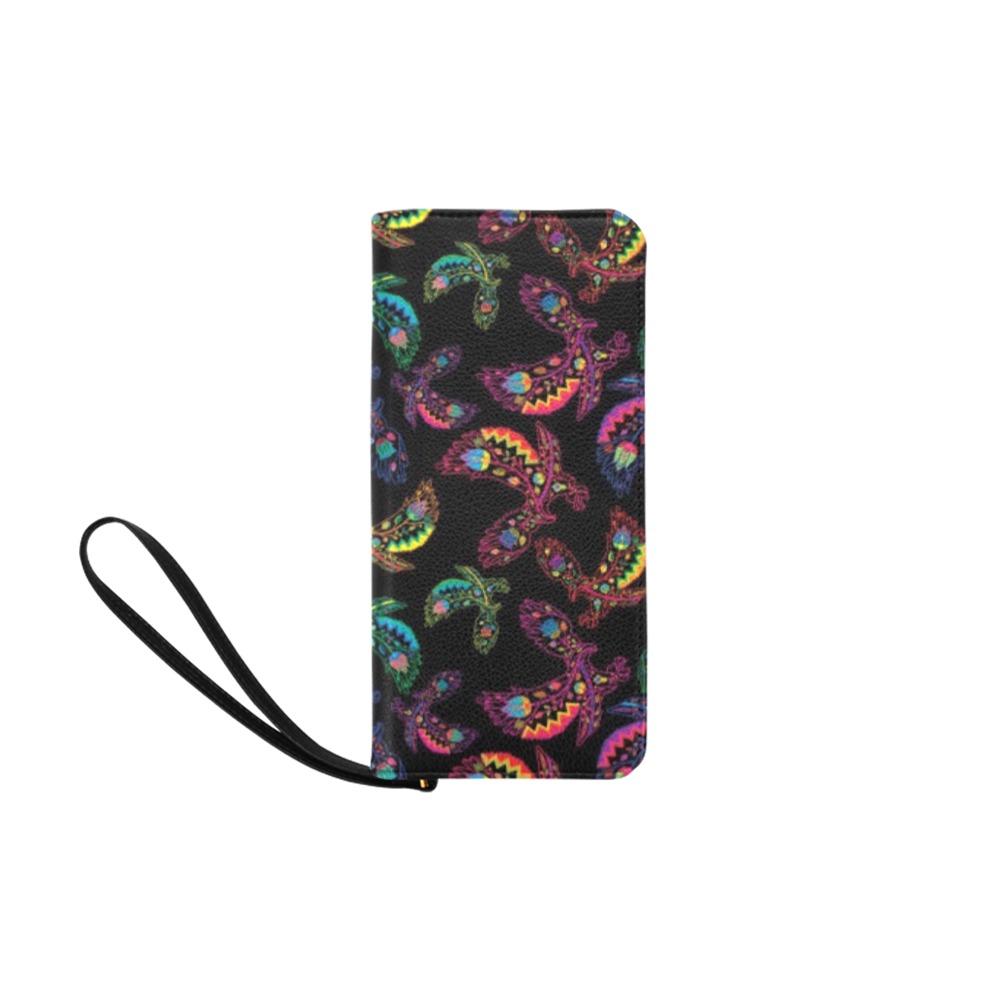 Neon Floral Eagles Women's Clutch Purse (Model 1637) Women's Clutch Purse (1637) e-joyer