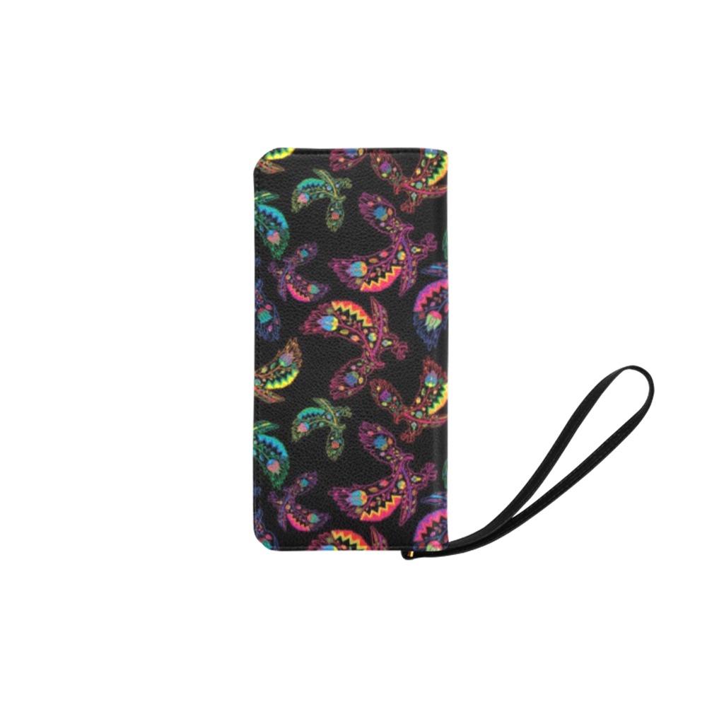 Neon Floral Eagles Women's Clutch Purse (Model 1637) Women's Clutch Purse (1637) e-joyer