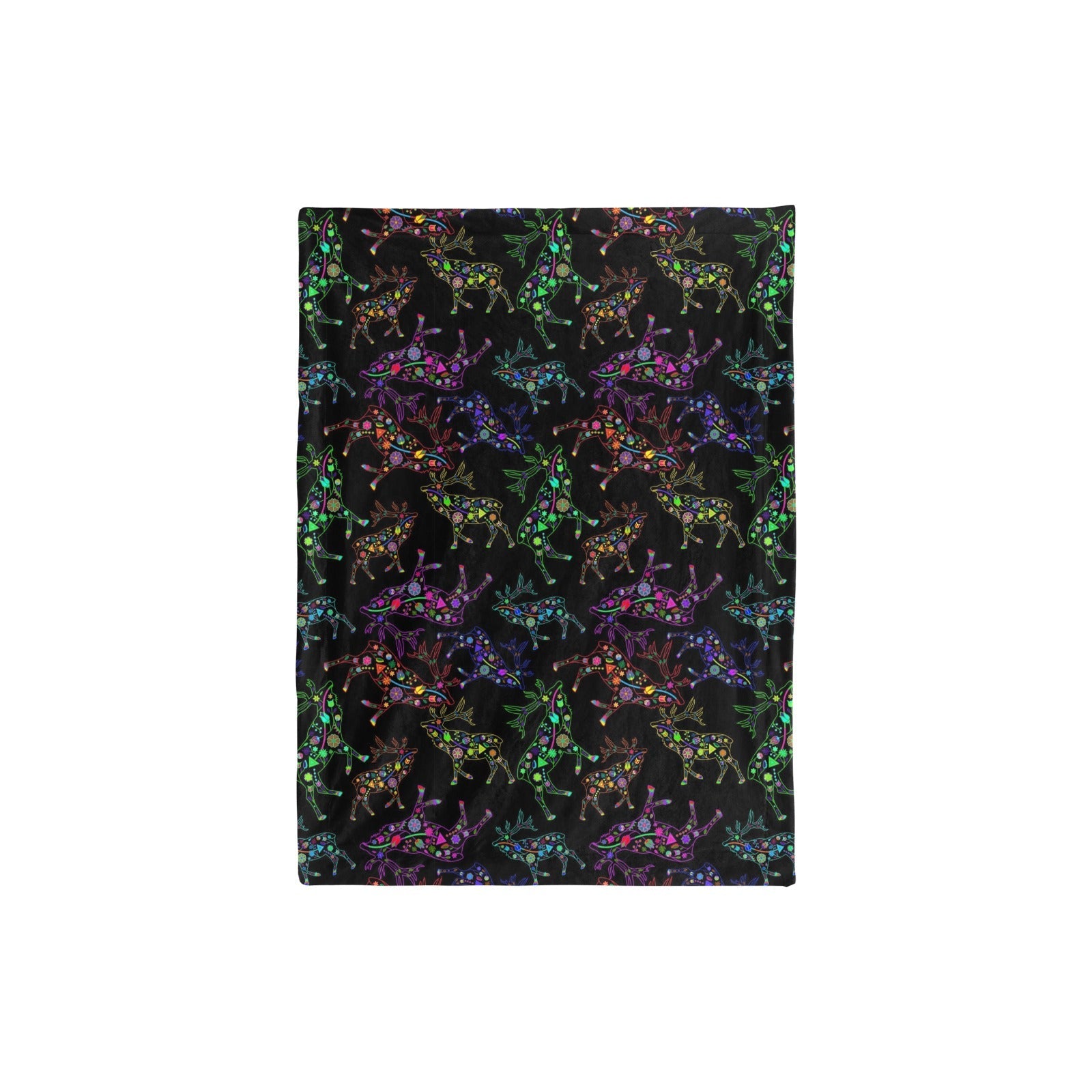 Neon Floral Elks Baby Blanket 30"x40" Baby Blanket 30"x40" e-joyer