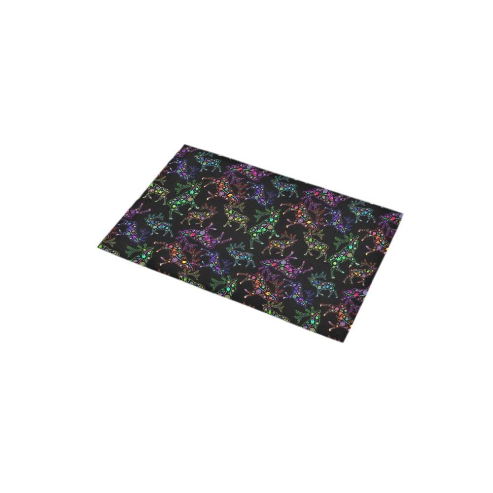 Neon Floral Elks Bath Rug 16''x 28'' Bath Rug 16''x 28'' e-joyer