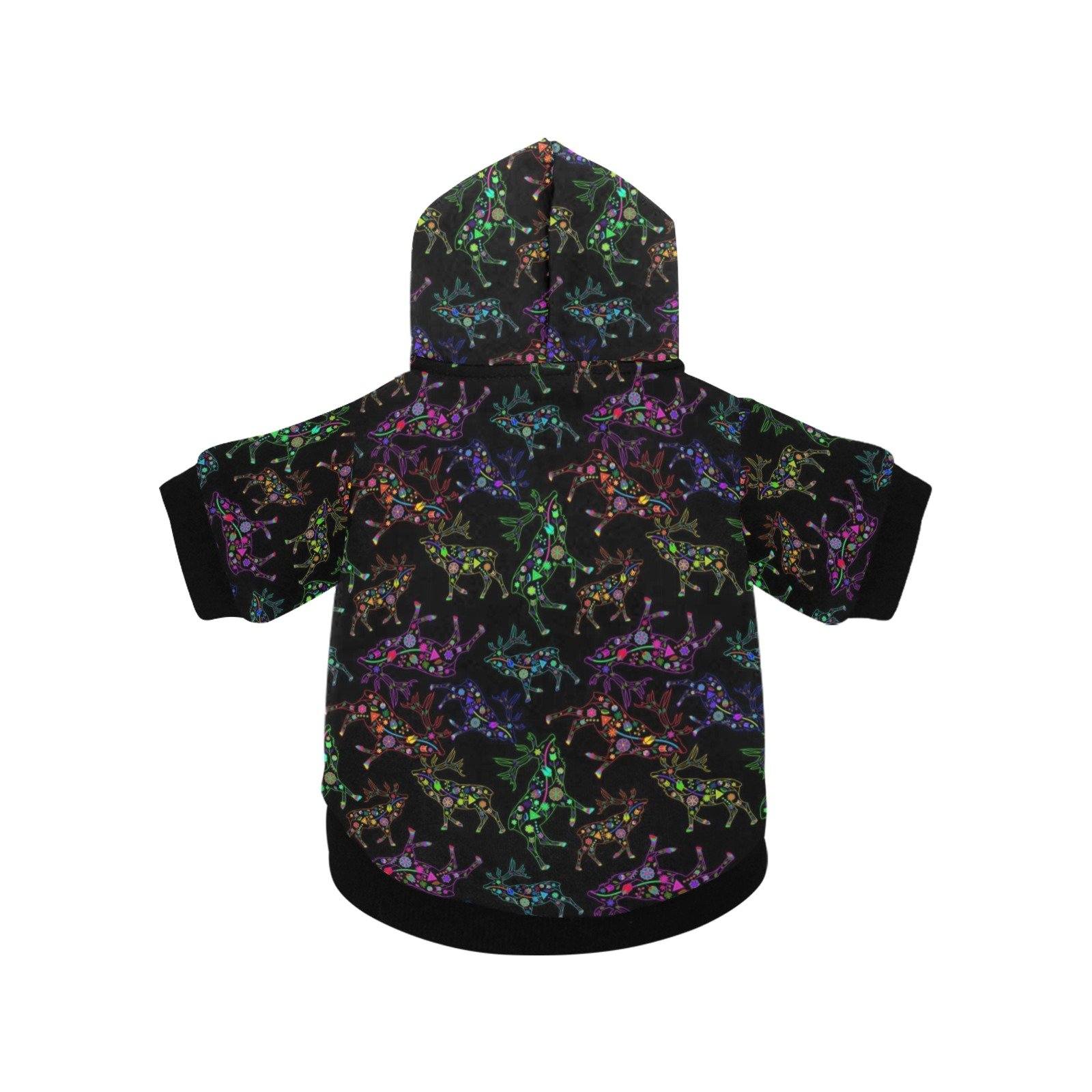 Neon Floral Elks Pet Dog Hoodie Pet Dog Hoodie e-joyer