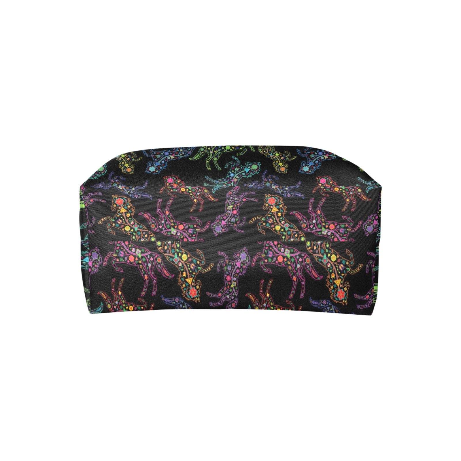 Neon Floral Horses Single-Shoulder Lady Handbag (Model 1714) bag e-joyer