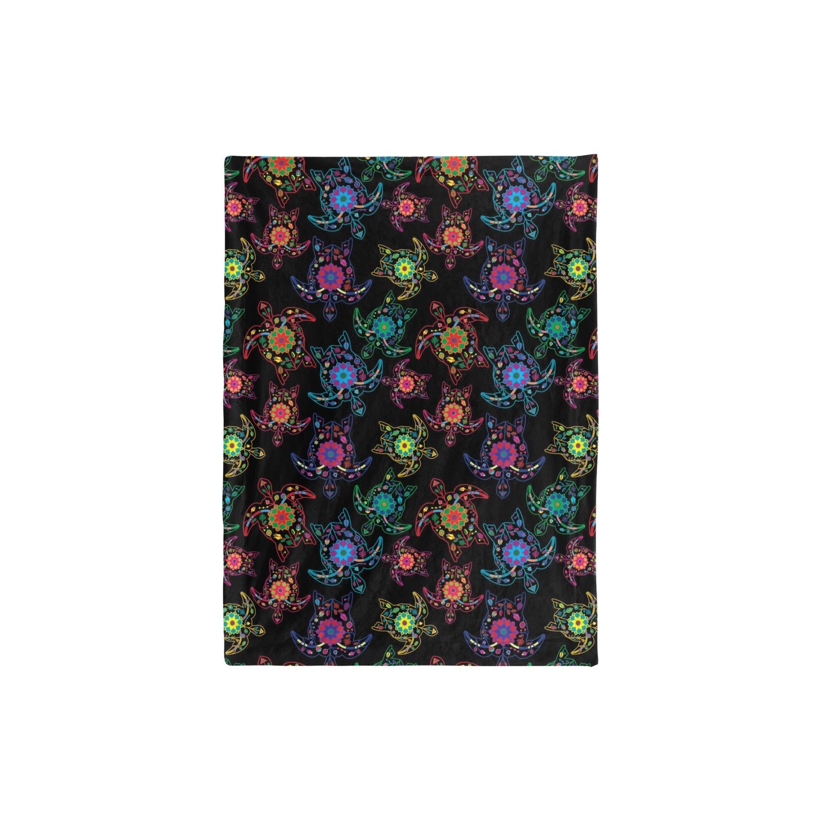 Neon Floral Turtle Baby Blanket 30"x40" Baby Blanket 30"x40" e-joyer