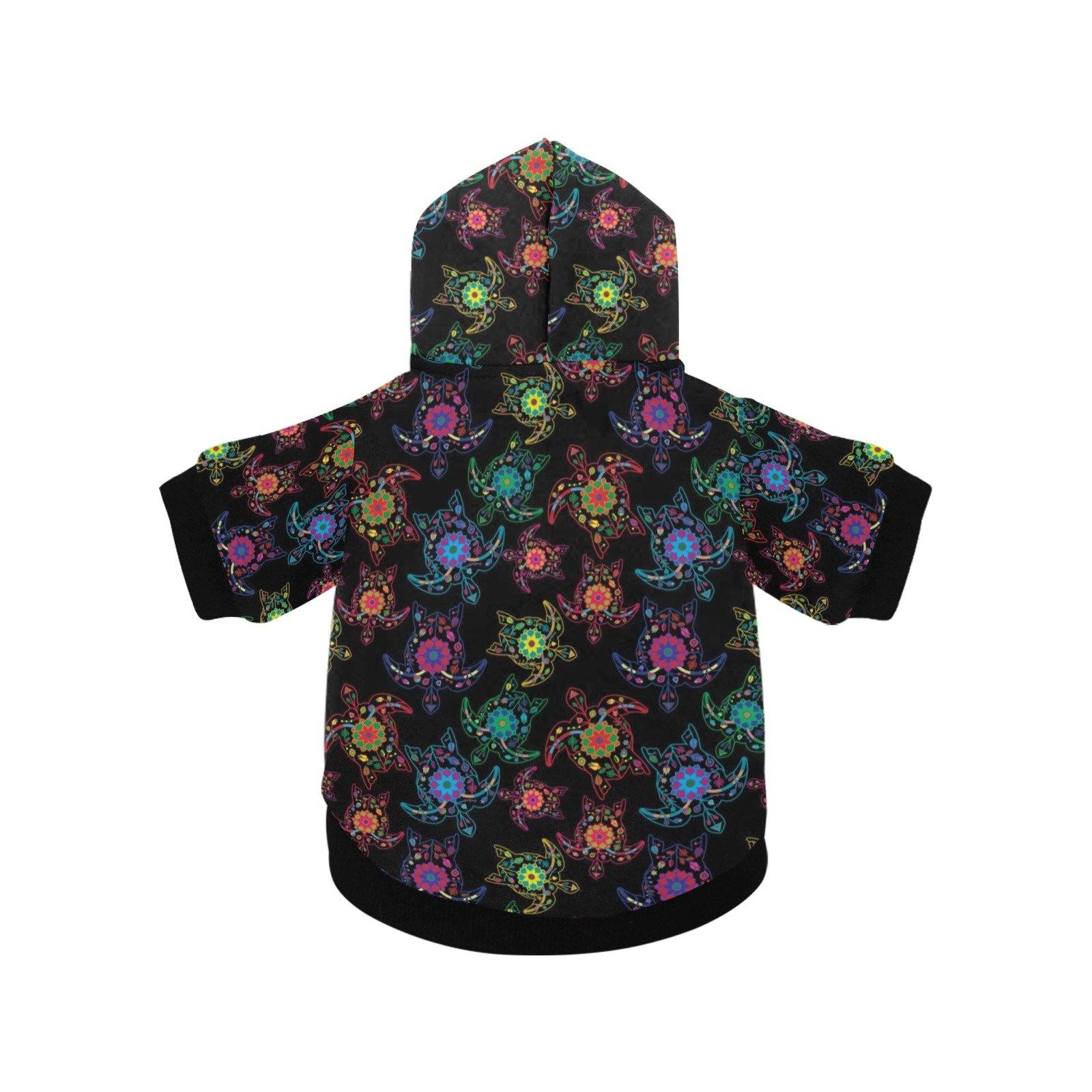Neon Floral Turtle Pet Dog Hoodie Pet Dog Hoodie e-joyer